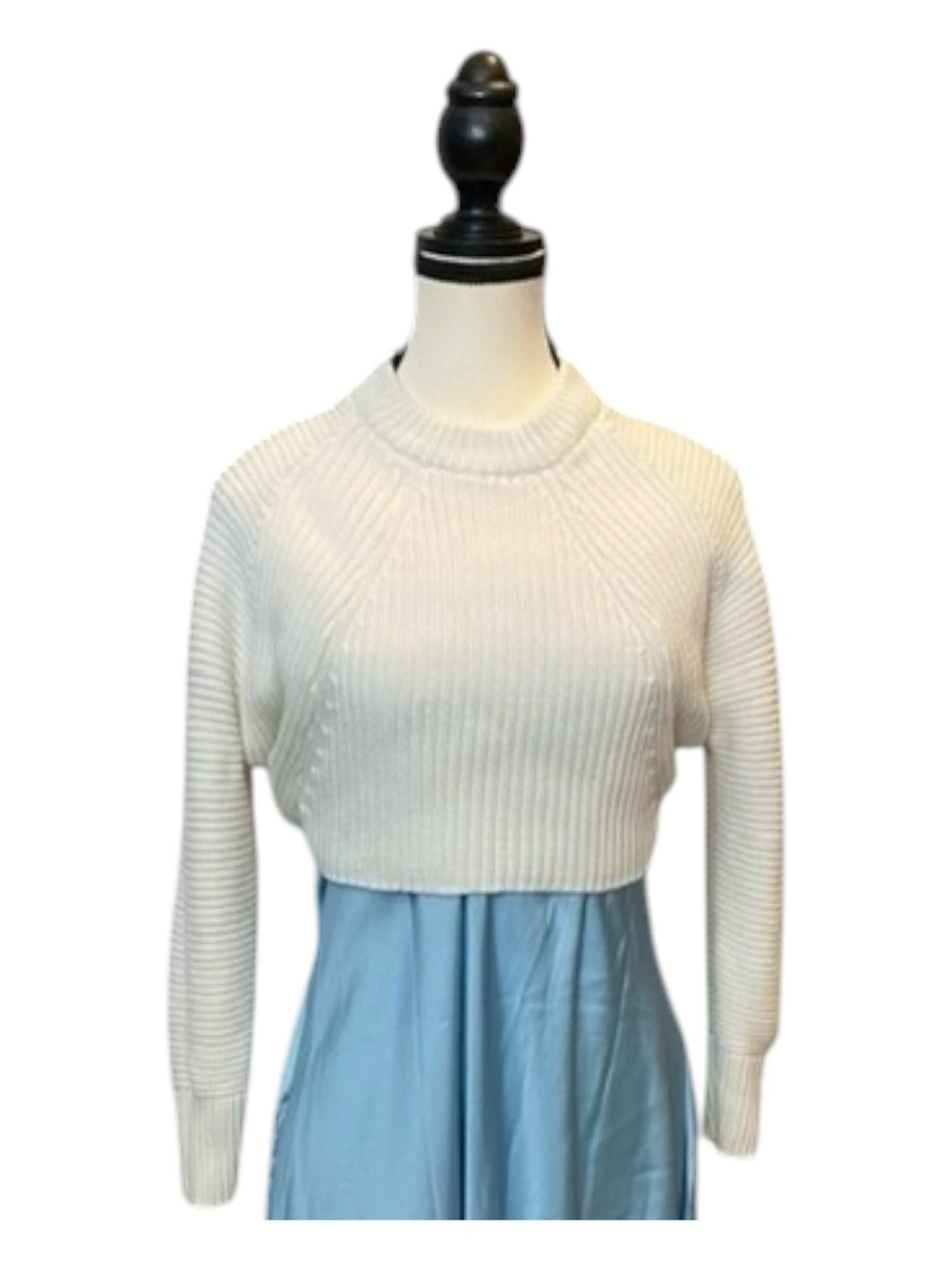 100% cotton Topshop White Ribbed Cropped sweater EUC size 4